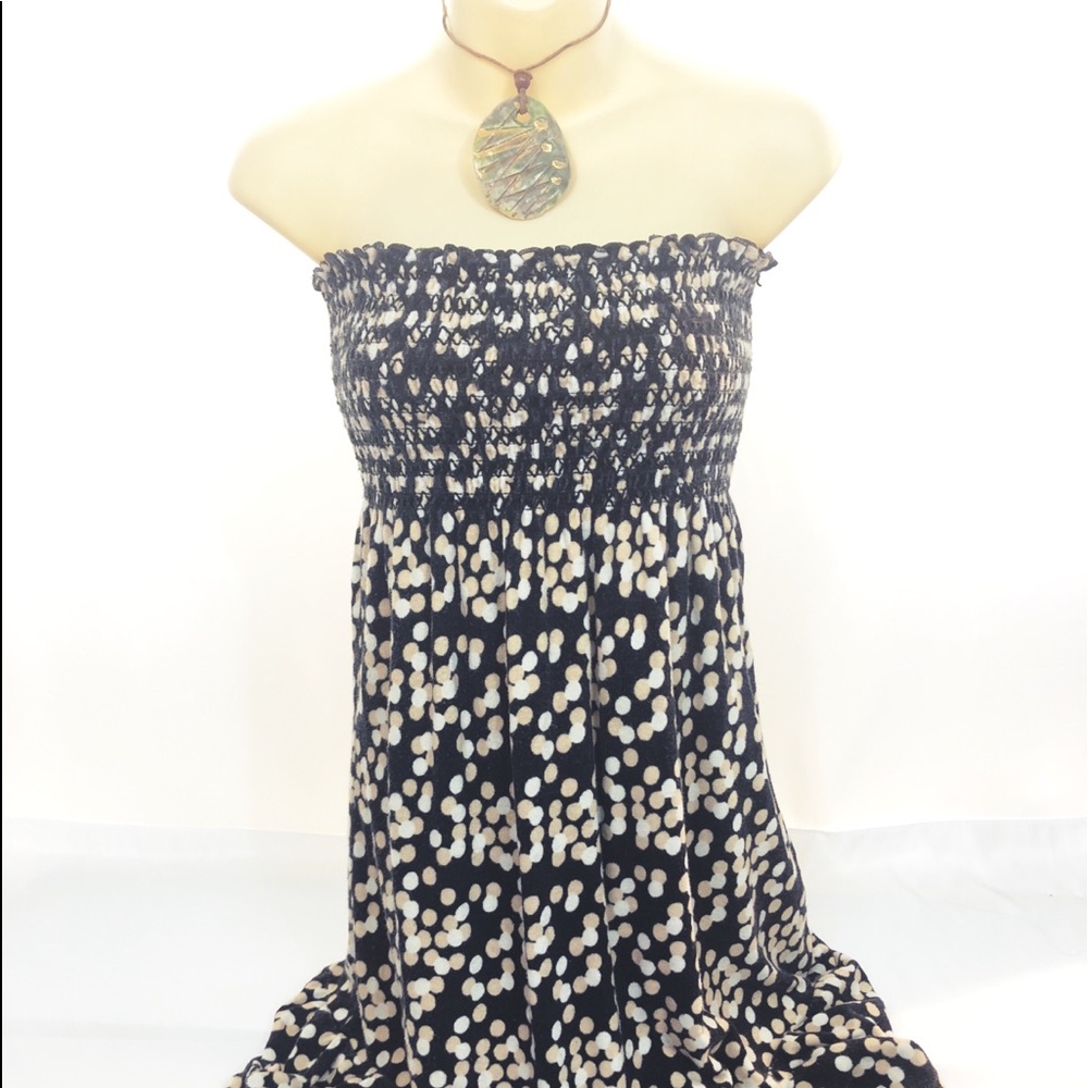 Juicy Couture terry smocked strapless dress